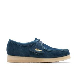 Clarks Mens Wallabee Suede Shoes / Navy